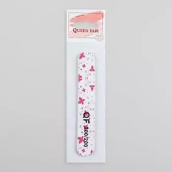 Пилка-наждак, абразивность 200/200, 12 см, рисунок МИКС