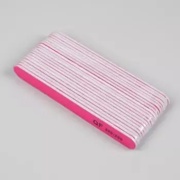 Пилка-наждак, абразивность 200/200, 18 см, фасовка 20 шт, цвет МИКС