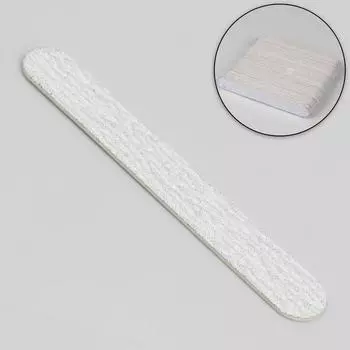 Пилка для ногтей «Классика», на деревянной основе, прямая, 180 грит, 10 см, фасовка 50 шт., серая