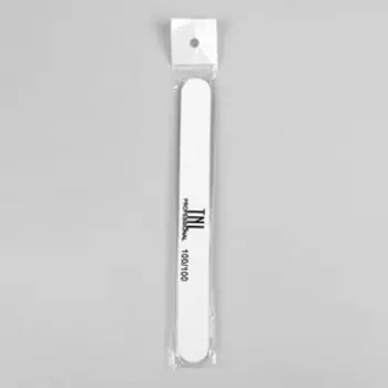 Пилка - наждак, на деревянной основе, абразивность 100/100, 18 см, цвет белый