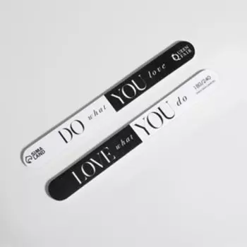 Пилка для ногтей «WHAT YOU LOVE», прямая, 180/240 грит, 18 см