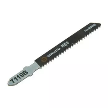 Пилки для лобзика "Вихрь" Т119В, по дереву, быстрый рез, 77 х 50 мм, 2 шт.