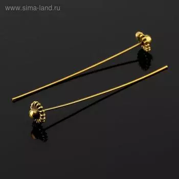 Пин с фигурной головкой, 530,723 мм, 10 шт., цвет чернёное золото