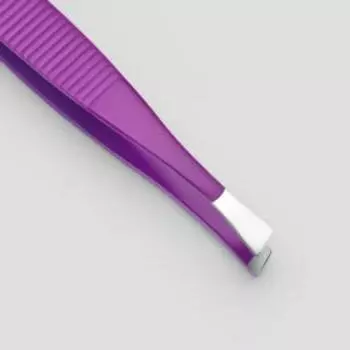 Пинцет скошенный, узкий, 9 см, МИКС