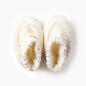 Пинетки детские, цвет белый, возраст 0-6 месяц