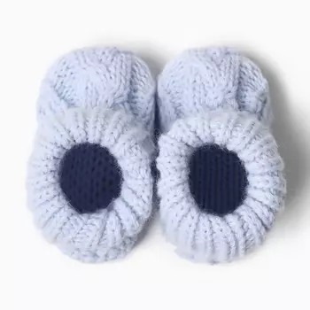 Пинетки детские, цвет голубой, (от 0-3 мес)