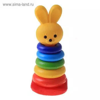 Пирамида-качалка «Зайчик» 31 см, 8 элементов