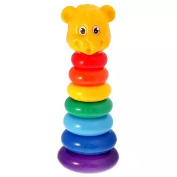 Пирамидка детская «Мишка», 7 колец