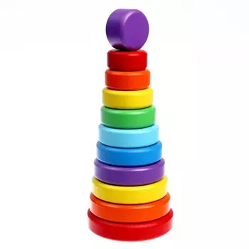 Пирамидка деревянная большая «Круг»