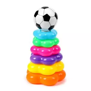 Пирамидка «Футбольный мяч», 6 колец