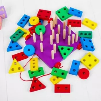 Пирамидка логическая - каталка, Уценка (помята упаковка)