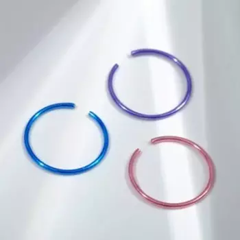 Пирсинг в нос «Кольцо», d=8 мм, набор 40 шт., цвет МИКС 750
