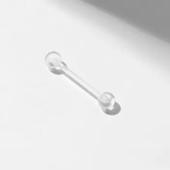 Пирсинг в язык «Шарики», L=16 мм, цвет прозрачный