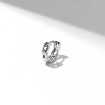 Пирсинг в ухо (хеликс) «Узел», d=8 мм, цвет серебро