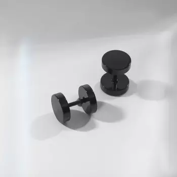 Пирсинг в ухо (плаг) «Тоннель», d=8 мм, чёрный