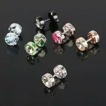 Пирсинг в ухо (плаг) «Тоннель», d=8 мм, МИКС, фасовка 12 шт.