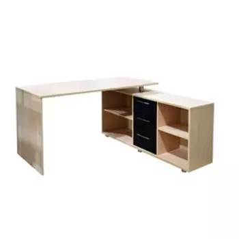 Письменный стол, 1405 × 1400 × 770 мм, правый угол, цвет дуб / венге