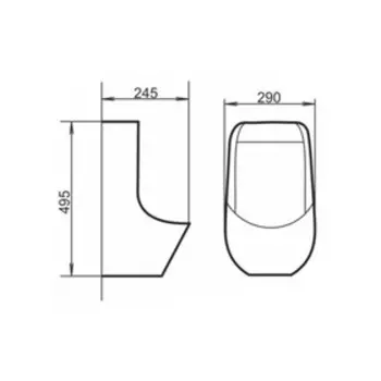 Писсуар детский Comforty 591B, внешний подвод воды, цвет голубой