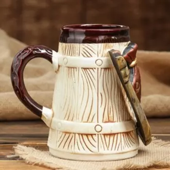 Пивная кружка "Подкова", сувенир, под шамот, 0.8 л