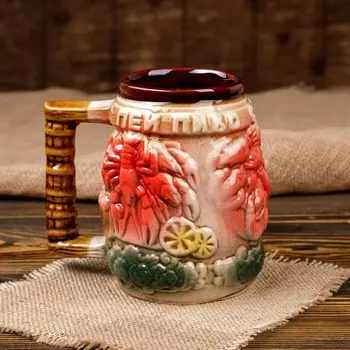 Пивная кружка "Раки", цветная, 1 л