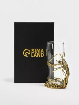 Пивной бокал «Рак», 470 мл, 9.218.5, стекло, прозрачный, золотой