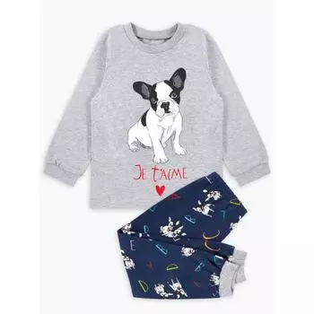 Пижама «Бульдожки», рост 128 см