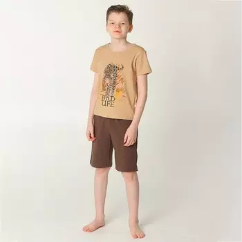 Пижама c шортами Leopard, рост 152 см