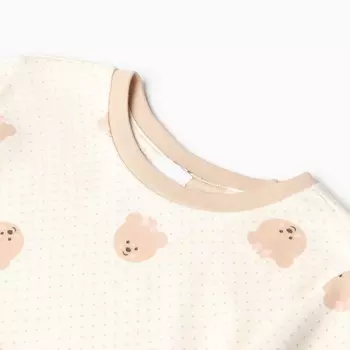 Пижама детская, цвет бежевый, рост 110-116 см