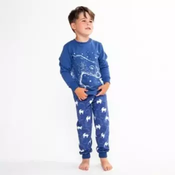 Пижама детская, цвет синий, рост 134 см