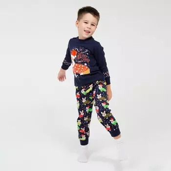 Пижама детская, цвет синий, рост 98 см