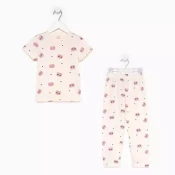 Пижама детская для девочки KAFTAN "Dream" р.30 (98-104), бежевый