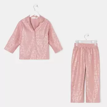 Пижама детская для девочки KAFTAN "Котики", р. 98-104, розовый
