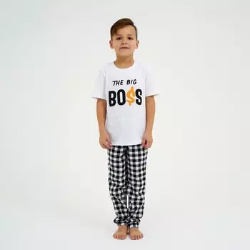 Пижама детская (футболка, брюки) KAFTAN Boss, размер 32 (110-116 см)