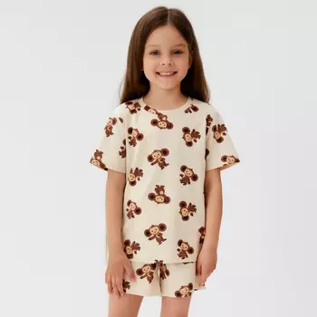 Пижама детская (футболка и шорты) KAFTAN Чебурашка р.36 (134-140)