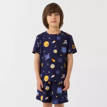 Пижама детская (футболка и шорты) KAFTAN Space, размер 30 (98-104 см)