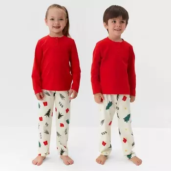Пижама новогодняя детская KAFTAN Christmas tree, размер 32 (110-116 см)