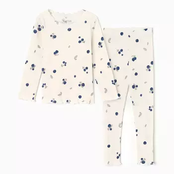 Пижама детская (лонгслив и брюки) KAFTAN Little berry, размер 38 (146-152 см)