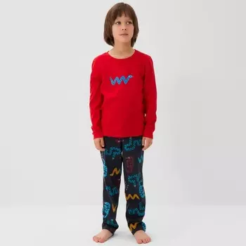 Пижама детская (лонгслив и брюки) KAFTAN Змейки размер 30 (98-104 см)