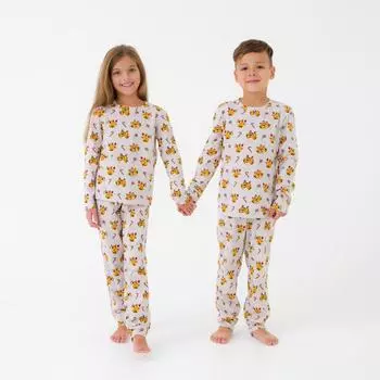 Пижама детская новогодняя KAFTAN Happy Holidays, размер 32 (110-116 см)