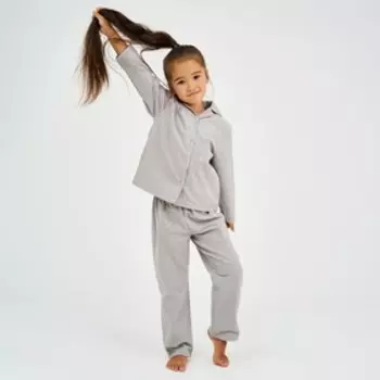 Пижама детская для девочки KAFTAN "Звездочки", р. 98-104, серый