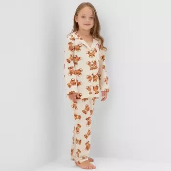 Пижама детская (рубашка и брюки) KAFTAN "Мишка", р.32 (110-116)