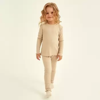 Пижама детская SL HOME, размер 34 (122-128 см), бежевая