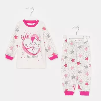 Пижама для девочки, цвет фуксия, рост 92