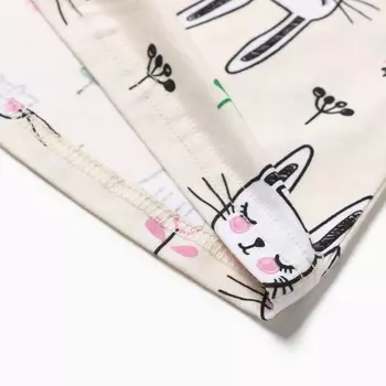 Пижама для девочки, цвет молочный, рост 122 см