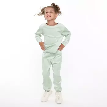 Пижама для девочки, цвет мятный, рост 110 см