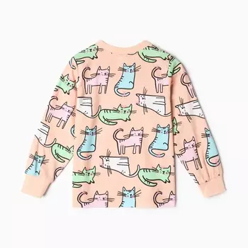 Пижама для девочки, цвет пудра, рост 110 см