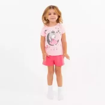 Пижама для девочки, цвет розовый/фуксия, рост 104 см