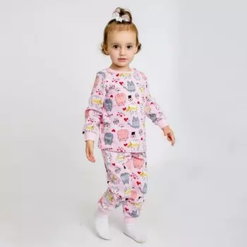 Пижама для девочки «Эльф», цвет розовый, рост 110 см