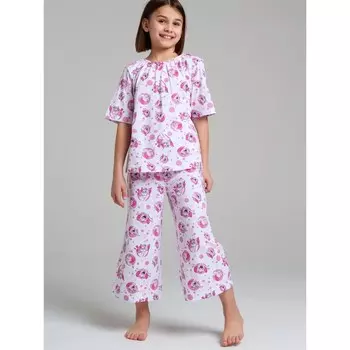 Пижама для девочки PlayToday: футболка и брюки, рост 152 см