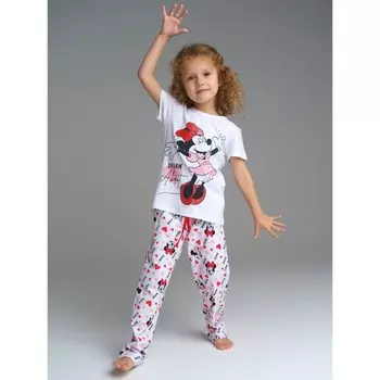 Пижама для девочки PlayToday: футболка и брюки, рост 98 см